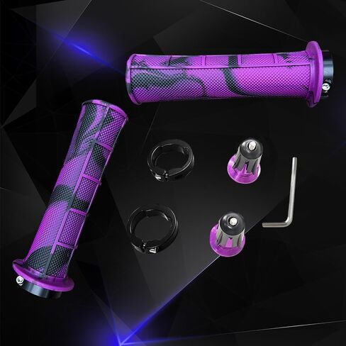 Napzy Bike Grips, Anti Slip Bike Handlebar Grips Ergonomic Bike Grips Lock on Bike Grips with Aluminum Alloy/Rubber End Caps Bicycle Hand Grips in Kuwait