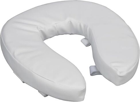 DMI Raised Toilet Seat Cushion Seat Cushion and Seat Cover to Add Extra Padding to the Toilet Seat while Relieving Pressure, Tear Resistant, FSA & HSA Eligible, 2 Inch Pad, White in Kuwait
