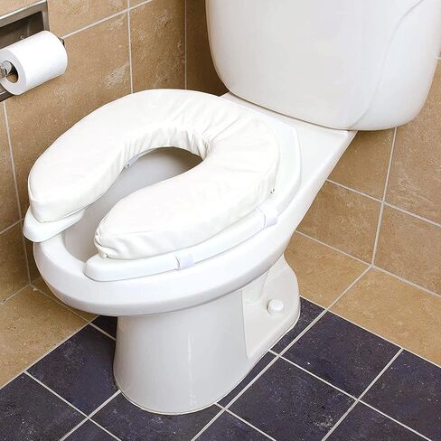 DMI Raised Toilet Seat Cushion Seat Cushion and Seat Cover to Add Extra Padding to the Toilet Seat while Relieving Pressure, Tear Resistant, FSA & HSA Eligible, 2 Inch Pad, White in Kuwait