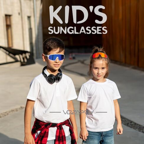 Kids Sunglasses Polarized Youth Baseball Sunglasses Age 6-14 UV400 Sports Softball Cycling Glasses for Boys Girls in Saudi Arabia