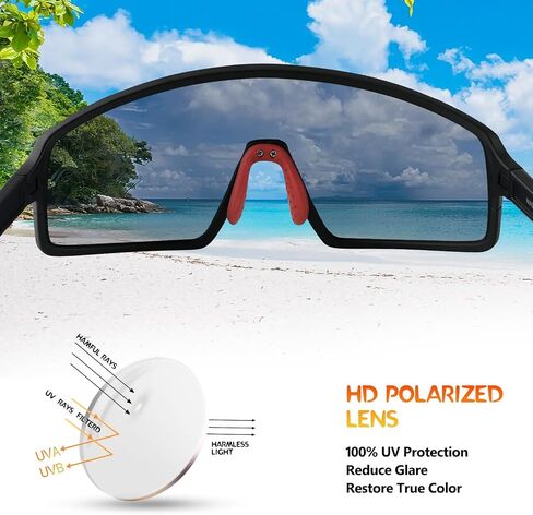 Kids Sunglasses Polarized Youth Baseball Sunglasses Age 6-14 UV400 Sports Softball Cycling Glasses for Boys Girls in Saudi Arabia