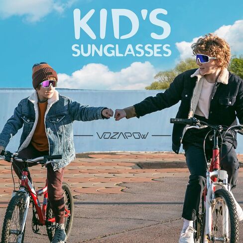 Kids Sunglasses Polarized Youth Baseball Sunglasses Age 6-14 UV400 Sports Softball Cycling Glasses for Boys Girls in Saudi Arabia