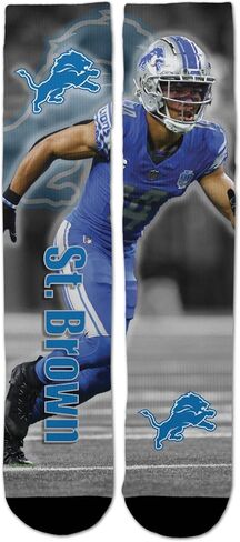 FBF - Officially Licensed NFL Drive Player Sublimation Youth Size Kids Crew Socks Approximately 4-8 Years Old in Saudi Arabia
