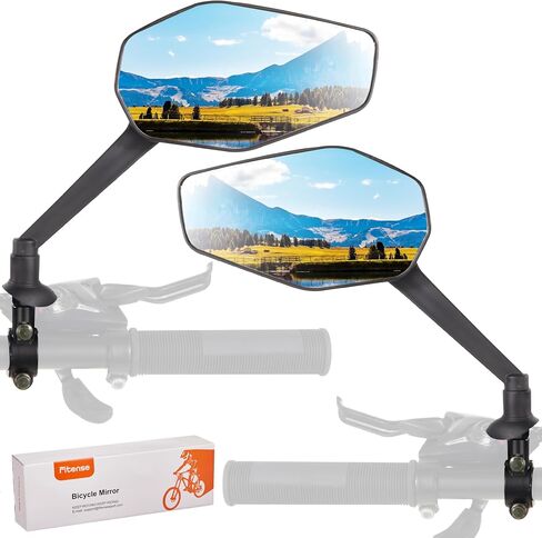 Bike Mirror, Bike Mirror Handlebar Mount, 360° Adjustable Safety Rear View Mirror, Scratch Resistant Glass Lens, Fit for Mountain Bike, Road Bike, E-bike, Scooter, Left Side in Saudi Arabia