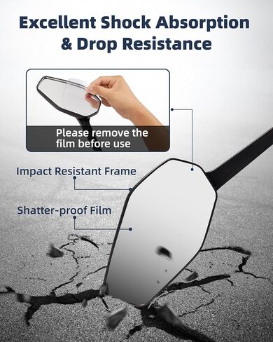 Bike Mirror, Bike Mirror Handlebar Mount, 360° Adjustable Safety Rear View Mirror, Scratch Resistant Glass Lens, Fit for Mountain Bike, Road Bike, E-bike, Scooter, Left Side in Saudi Arabia