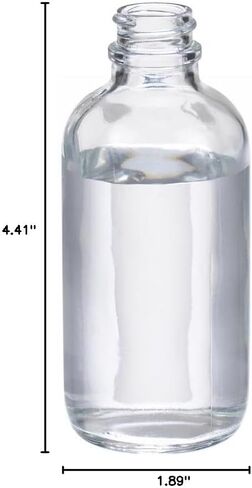 Wheaton W216832 Boston Round Bottle, Clear Glass, Capacity 4oz Without 22-400 White Polypropylene Poly-Vinyl Lined Screw Cap, Diameter 48mm x 112mm (Case Of 160) in Saudi Arabia