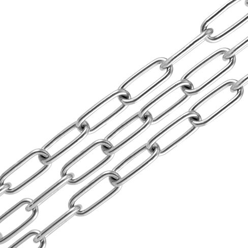 JOIKIT 1/5 بوصة 19.6 قدم سلسلة من الفولاذ المقاوم للصدأ، سلسلة زخرفية، وصلة سلسلة معدنية شديدة التحمل للتأرجح، مرساة، كلب أليف، ملابس معلقة، نباتات ومضادة للسرقة in Kuwait
