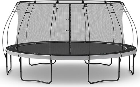 SKYWALKER TRAMPOLINES Epic Series 14 قدمًا / 16 قدمًا ترامبولين دائري خارجي للأطفال والكبار مع شبكة مغلقة، غطاء زنبركي مبطن، موافقة ASTM، سعة وزن 1600 رطل in Saudi Arabia