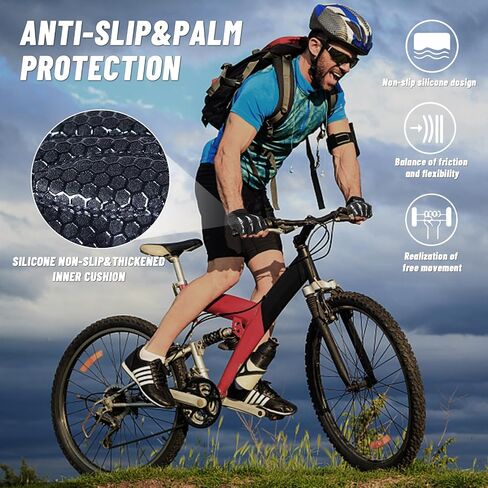 RIGWARL Bike Gloves for Men & Women, Skeleton Anti-Slip Shock-Absorbing Lightweight Biking Gloves, Cycling Gloves for Cycling Workout Training Motorcycle in Saudi Arabia