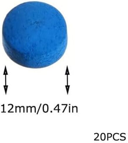 20 Pieces Pool Cue Tips Replacement Kit Billiard Pool Cue Tips Pool Stick Tips with Storage Box Billiard Cue Tips for Pool Cues and Snooker Accessories in Saudi Arabia