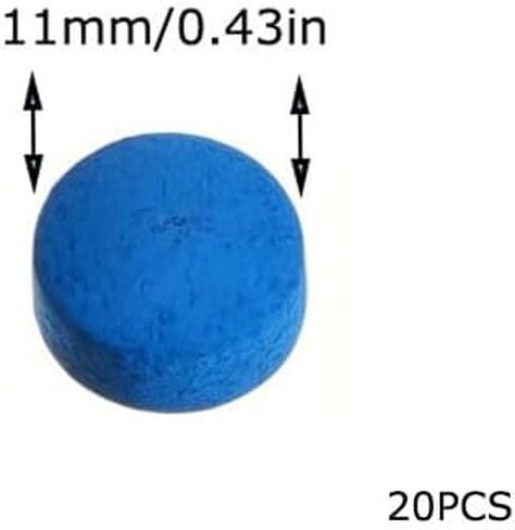 20 Pieces Pool Cue Tips Replacement Kit Billiard Pool Cue Tips Pool Stick Tips with Storage Box Billiard Cue Tips for Pool Cues and Snooker Accessories in Saudi Arabia