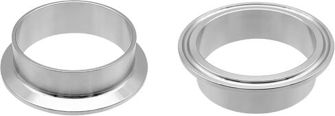 1.5 Inch Tri Clamp Ferrule for 1.5" Sanitary Tri-Clamp Fittings 304 Stainless Steel TC Short Weld Ferrules 2PCS in Kuwait