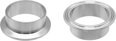 1.5 Inch Tri Clamp Ferrule for 1.5" Sanitary Tri-Clamp Fittings 304 Stainless Steel TC Short Weld Ferrules 2PCS in Kuwait