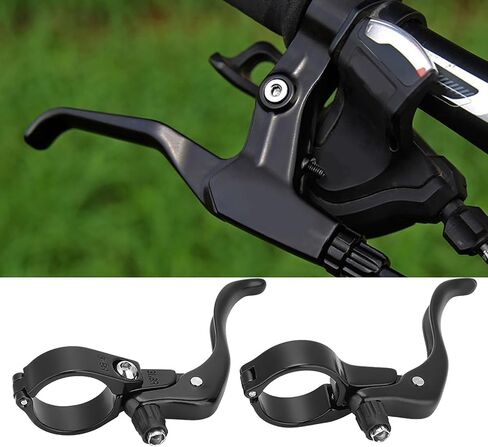 Yctze 1 Pair Lightweight Aluminum Alloy 31.8mm Road Brake Lever Set, Great Accessory for Fixie and Bullhorn, Comes with Compatibility (Black) in Saudi Arabia