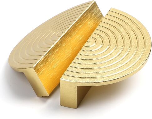 Brass Cabinet pulls Brushed Drawer pulls Modern Gold Cabinet pulls Cabinet Handles Drawer Handles for Dresser Closet (2Pack-5.7inch Polygon) in Saudi Arabia