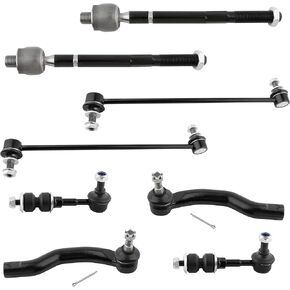 8Pcs Front & Rear Stabilizer Bar End Link Sway Bar Links + Inner Outer Tie Rod Ends Fit For Toyota RAV4 2006-2013 2014 2015 2016 2017 2018 Replace# K750043 K750257 ES800053 ES800054 EV800328