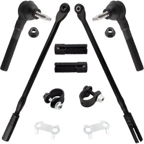 6Pc Front Inner Outer Tie Rods End Links + Tie Rod Adjusting Sleeve Fit For Chrysler 300M Concorde Intrepid 1998-2004, LHS 1999-2001, For Dodge Intrepid 1998-2004 ES3529 ES3531 ES3532 ES3528
