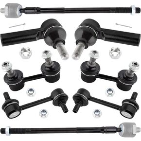 8Pc Front & Rear Stabilizer Sway Bar Links + Inner & Outer Tie Rod Ends Set Fit For Geo Prizm 1993-1997, For Toyota Corolla 1993-2002, For Chevy Prizm 1998-2002 K9545 K90124 EV303 ES2382