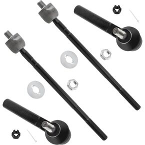 4Pcs Steering & Suspension Kit Front Outer Inner Tie Rods End Links Left Driver Right Passenger Fit For Subaru Impreza 2002-2003, For Subaru Impreza WRX STi 2004 Replace# ES3712 EV800361