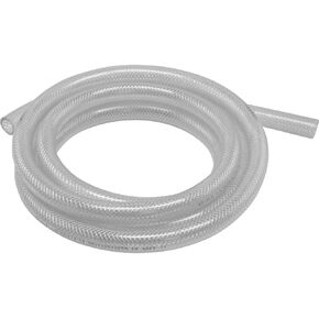 EZ-FLO 3/8 Inch ID (5/8 Inch OD) PVC Clear Reinforced Braided Vinyl Tubing, 20 Foot Length, 98627