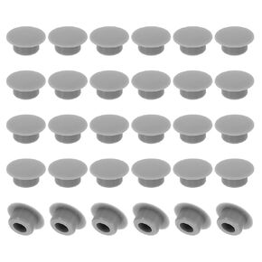 PATIKIL 8.5mm Diameter Silicone Round Snap, 40 Pcs in Type Locking Furniture Hole Plug Button Thin Edge Arc Protective Cover Fit for 8-8.5mm Hole for Seal Bulkhead Cylinder, Translucent