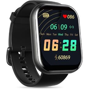 BENIO Health & Fitness Tracker, 2.02" Smart Watch 24/7 Heart Rate SpO2 Sleep Tracker, Multi-Sport Mode Activity Trackers, 21-Day Battery, Waterproof Step Calorie Counter Pedometer for Android iOS