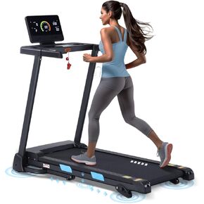 Treadmills for Home, 350 lbs Capacity, 10 MPH, 3.0HP Incline Treadmill with Bluetooth APP, Running Threadmills Machine, 17" Belt, LCD Display, 36 Programs in Kuwait