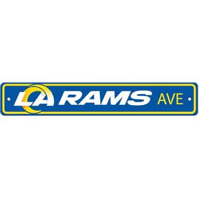 FANMATS NFL - Los Angeles Rams Team Color Street Sign Décor 4in. X 24in. Lightweight