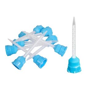 10 Pcs Dental Mixing Tips for Impression Material Short Gum Rubber Tip Tool 6.4CM 1:1 Ratio Dental Impression Mixing Tips Dental Tools for Precise Mixing