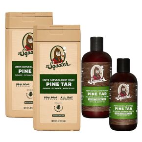NEW Dr. Squatch Natural Body Wash and Hair Kit for Men Gift Set - Fresh Falls - Non-Exfoliating Body Wash (14 oz, 2 Pack) + Shampoo (8 oz) + Conditioner (11.5 oz)