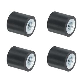 uxcell 4Pcs 15 x 15mm M4 Female Thread Rubber Mounts, Vibration Isolator, Replaces Anti Vibration Pads Flat Silent Block Base Block