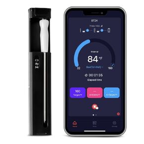 Glowworm Wireless Meat Thermometer for Grill, 500Ft Remote Range BlueBooth Meat Thermometer, Meat Thermometer for Oven, Smoker, Air Fryer, IP67 Waterproof, iOS & Android App