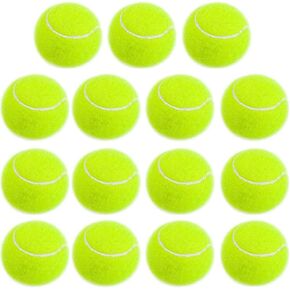 Practice Tennis Balls, Pressureless Training Exercise Tennis Balls, Soft Rubber Tennis Balls for Beginners, Pack of 15
