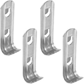 Angoily 4pcs Freezer Shelf Clip, Fridge Shelf Hooks, Refrigerator Shelf Support Clips, Cooler Shelf Support Bracket, Stainless Steel Shelf Clip for Refrigerator