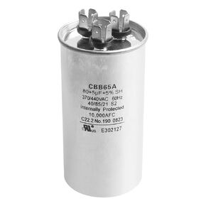2024 Upgrade 132347 80+5uf 370/440VAC 60Hz Dual Run Circular Start Capacitor for AC Motor Run Capacitor.Compatible with AMRAD USA2222BA Series Capacitors.
