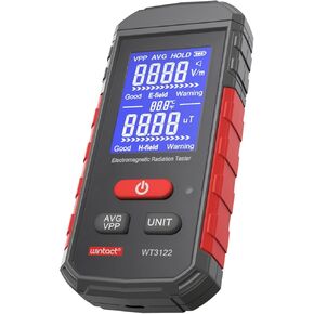 Wintact EMF Meter, EMF Radiation Meter, Digital Electromagnetic Field Radiation Detector, Rechargeable for Home EMF Frequency Inspections, Office, Outdoor and Ghost Hunting