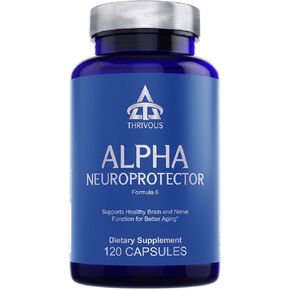 Thrivous Alpha - Enhance Brain & Nerve Function for Better Aging - Advanced Natural Nootropic Supplement: Alpha GPC, ALCAR, R Alpha Lipoic Acid, Ginkgo, SerinAid Phosphatidylserine - 120 Capsules
