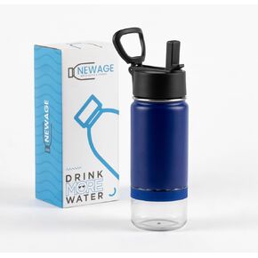 Storage (Black) 12oz (Stainless Steel, Straw Lid, Leak-Proof, Extra Compartment, Insulated, Powder Coated, Durable Carry Handle) Men, Women, & Kids