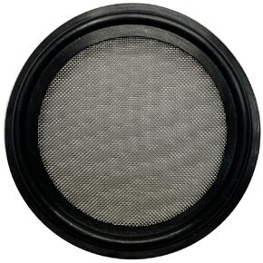 1.5" Sanitary Tri-Clamp Gaskets (Pack of 2), Bonded Type Screen (#70 Mesh/ 210 μm) Gaskets, Black Buna NBR
