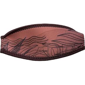Brown Scuba Mask Snorkel Strap Cover Tropical Design Neutal Color Hair Protection for Swim Goggles Free Diving Gear