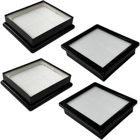 4 Pack 107315 Vacuum HEPA Filters Replacement Compatible with ProTeam Super Coach Pro 6, Pro 10, ProVac FS 6, GoFree Flex Pro, Washable & Reusable Vacuum Filters