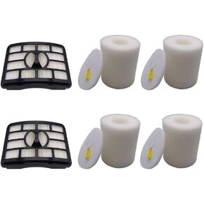 NV500 Filter Replacement fit with Shark Rotator Pro Lift-Away NV501, NV502, NV503, NV505, NV510, NV520, NV552, UV560, Replace # XFF500 & XHF500 (2 Post Filters + 4 Foam & Felt Filters)
