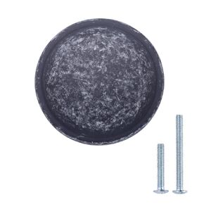 South Main Hardware Mushroom Cabinet Knob, 1.19-Inch Diameter, Antique Silver Finish, Durable Zinc Alloy Construction, Mounting Hardware Included, 10-Pack