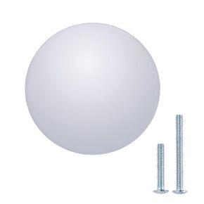 South Main Hardware Round Cabinet Drawer Knob, 1.18-Inch Diameter, Polished Chrome Finish, Durable Zinc Alloy Construction, Mounting Hardware Included, 50-Pack