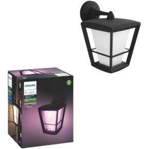 Philips Hue Econic Up Outdoor Smart Wall Light, Black - E26 White and Color Ambiance LED Color-Changing Bulb - 2 Pack - Requires Hue Bridge - Control with Hue App and Voice - Weatherproof