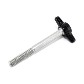 1/4"-20 x 2-1/2" Thumb Screw Stainless Steel - Black Tee Wing Plastic Knob - Standard/Coarse Thread Thumbscrew - Length: 2.500" - Proudly Built in USA - Package of (4)
