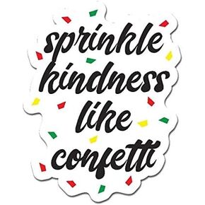 MightySkins Sprinkle Kindness Like Confetti Peel and Stick Art Removable Cute Stylish Funny Cartoon Dorm Room Decor Vinyl Wall Decals Sticker, 48" On Its Longest Side