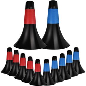 12 Pcs Sports Training Cones 9 Inch Agility Plastic Skating Marker Cones with Carry Bag for Kids Football Basketball Practice