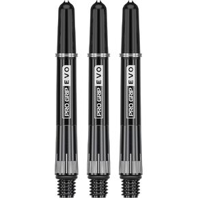 TARGET Darts Raymond Van Barneveld Pro Grip EVO Chrono Titanium Shafts, Set of 3 | Professional Dart Accessories, Dart Shaft Sets, 3 Pack – Lengths Short/Intermediate/Medium