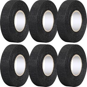 Wire Harness Automotive Tape Self-Adhesive Wiring Harness Cloth Electrical Tape 1 Inch x 30 Feet Car Insulated Wire Loom Tape for Automotive Engine Insulation Protection 6 Rolls